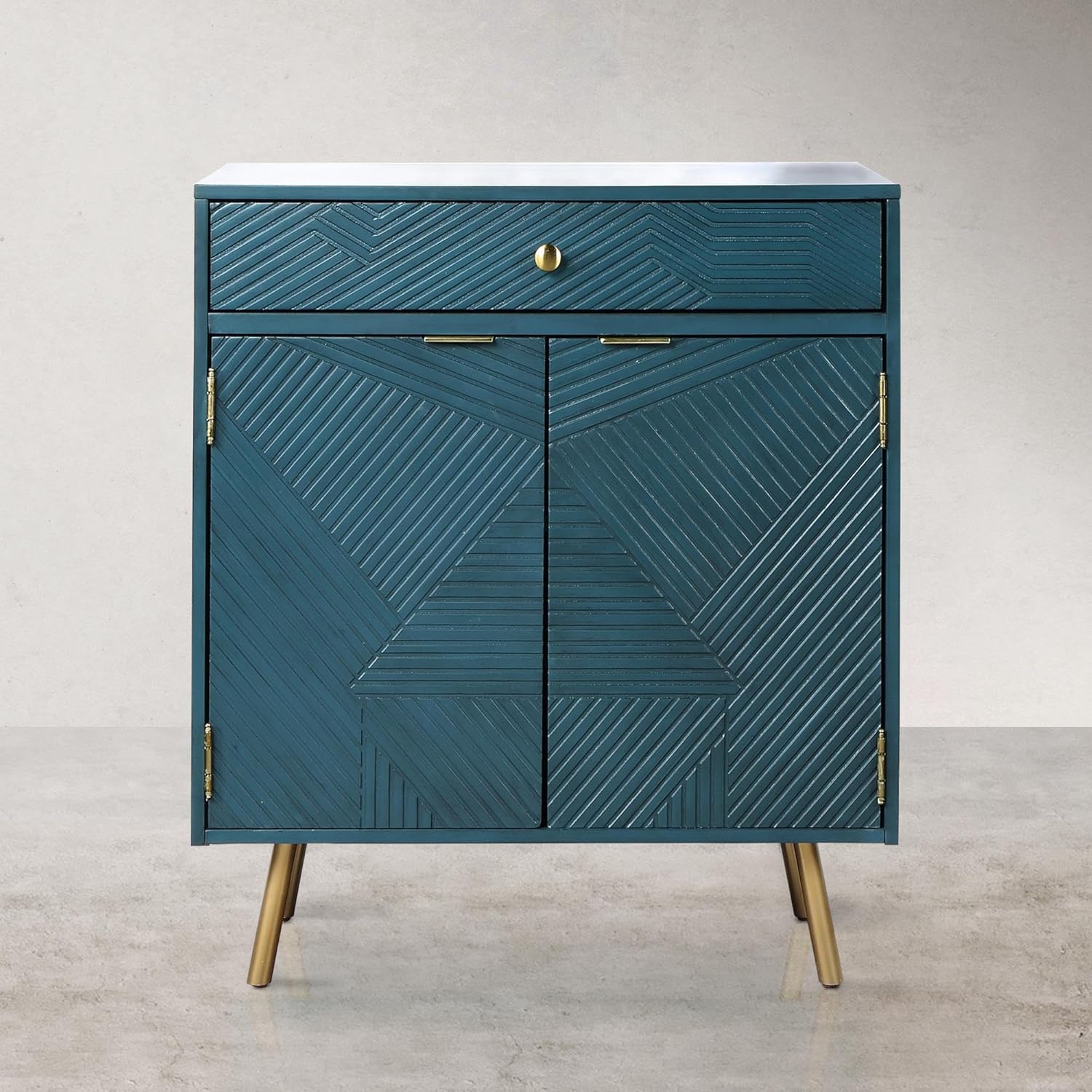 Uolfin Accent with Doors, Sideboard Buffet, Dark Teal, 28" L x 18" D x 32.5