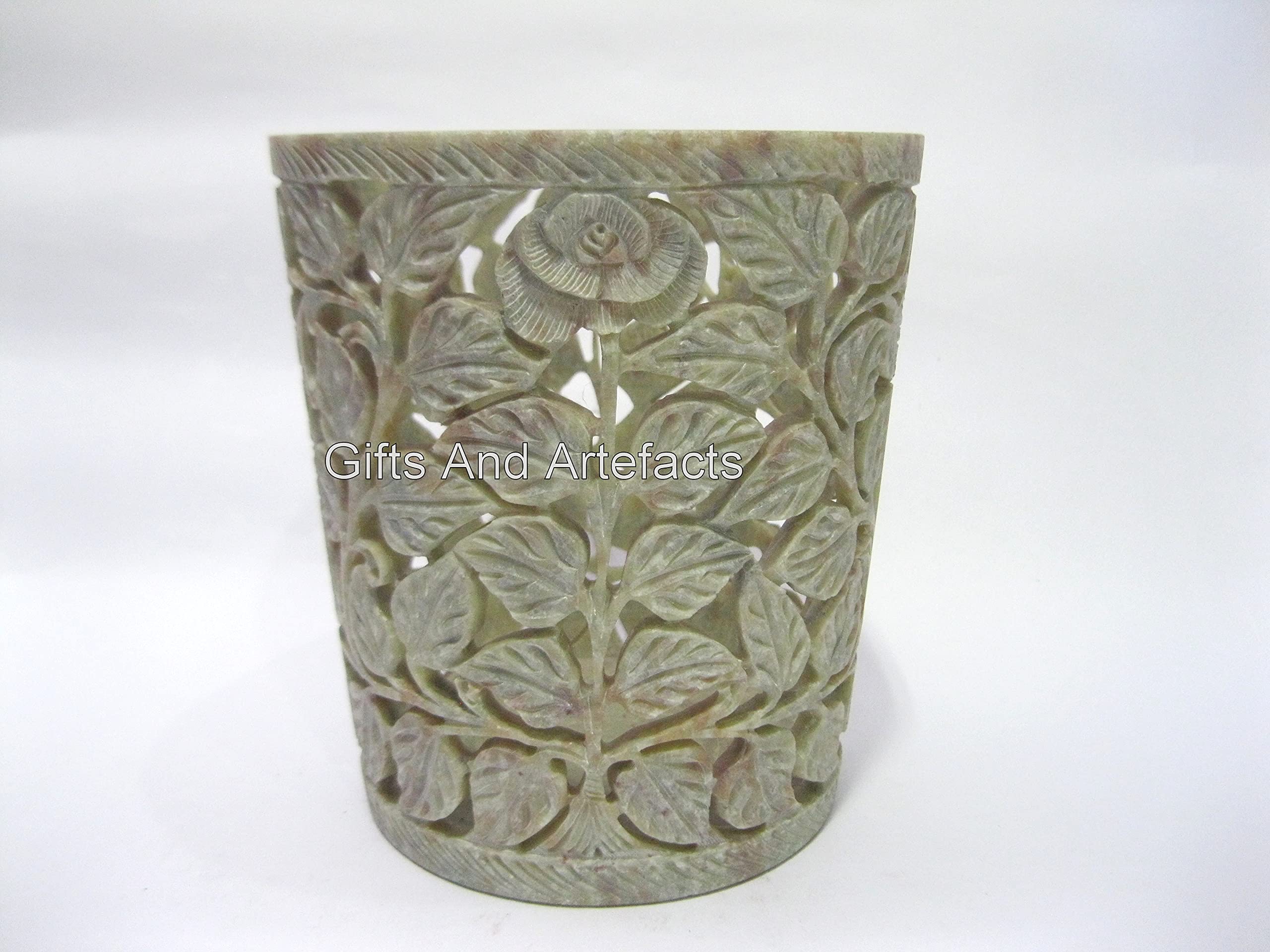 Pot de fleurs en pierre de savon 15,2 cm déco jardin et terrasse