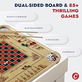 Carrom Board Game Set - Large Board Games for Adults & Children - Over 85 Board Games for Family Game Night - All in One Board Game Set