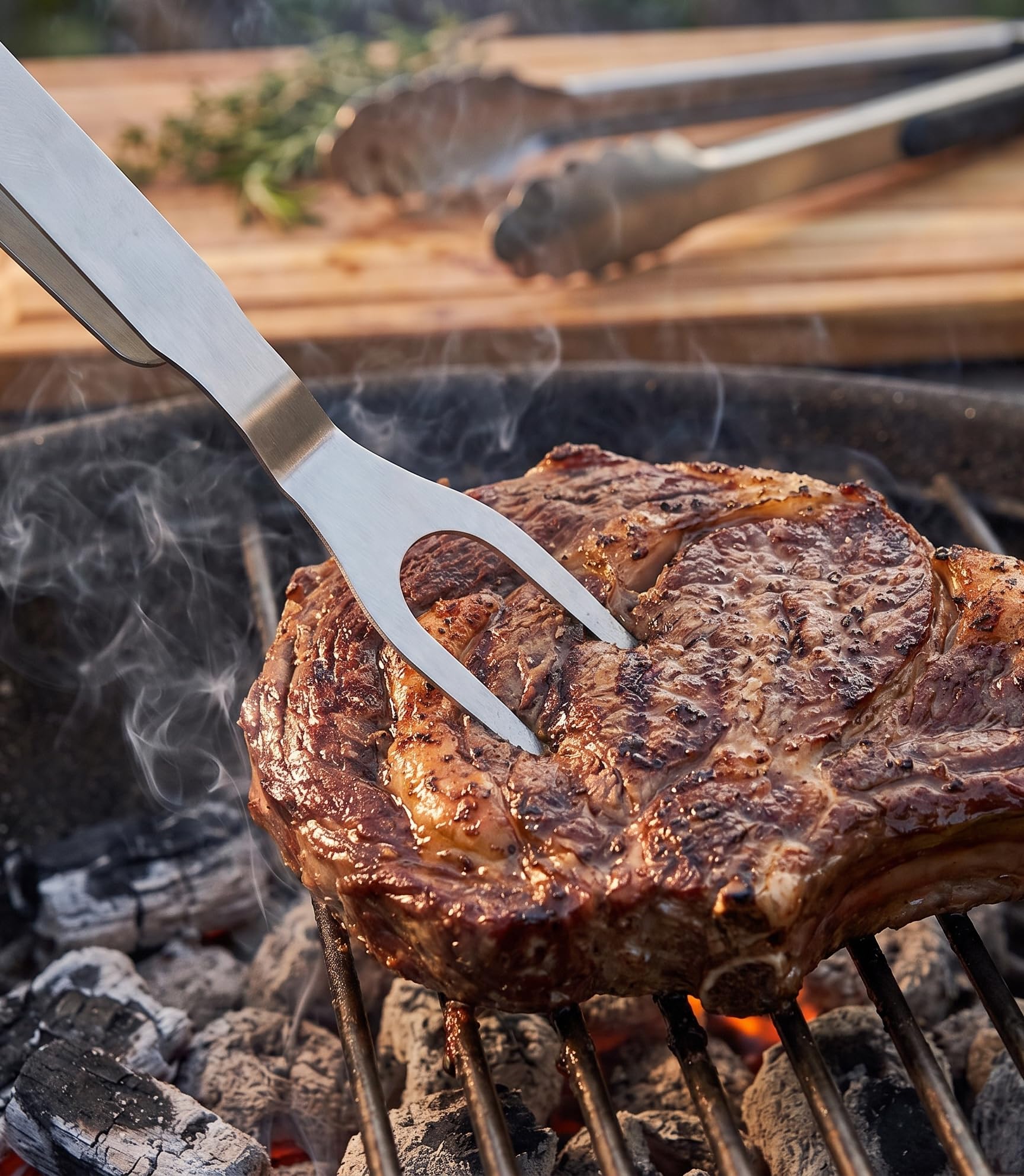 Grillgabel, Stainless steel, 5,5 x 40 x 4,5 cm