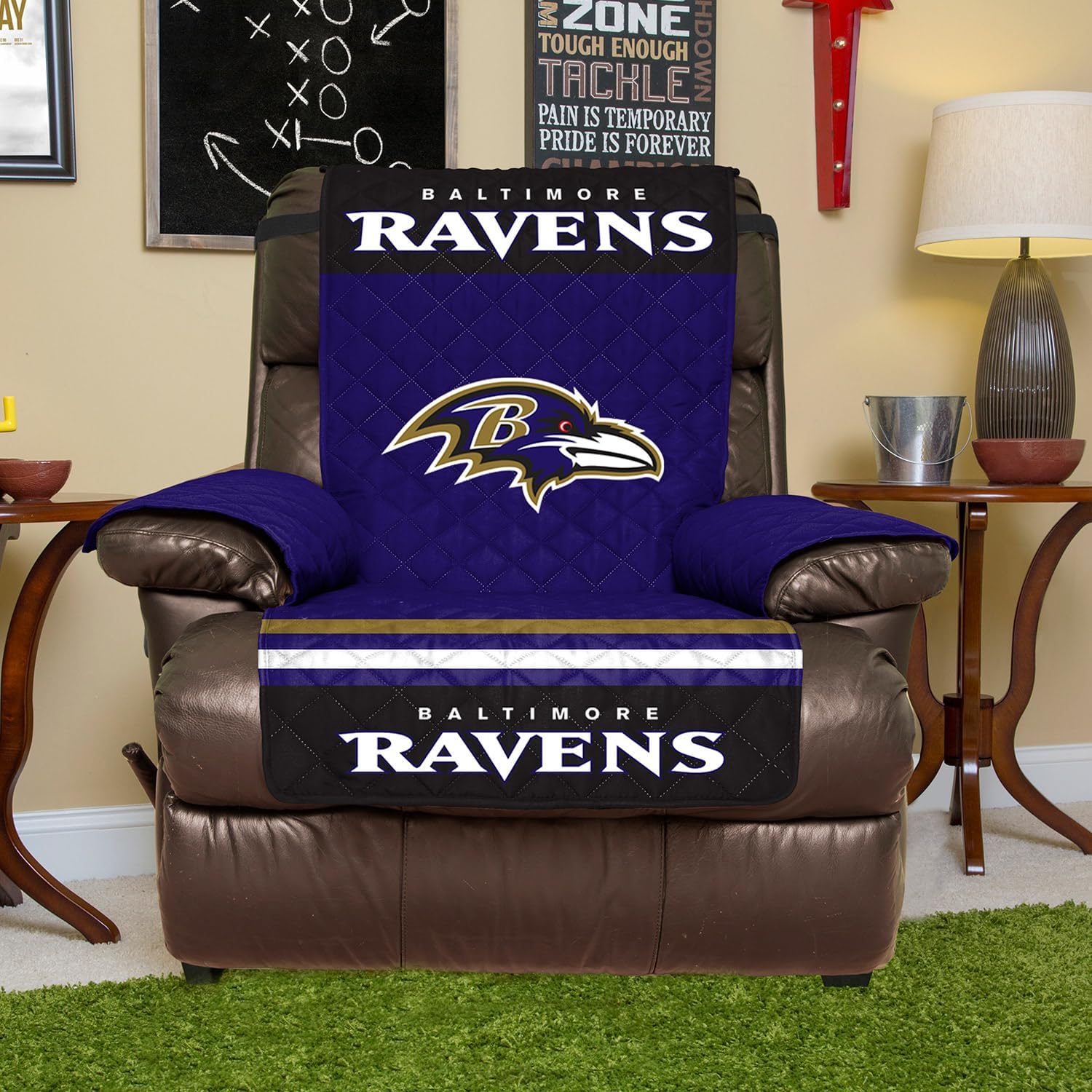 Pegasus Home Fashions Purple Baltimore Ravens Recliner Protector