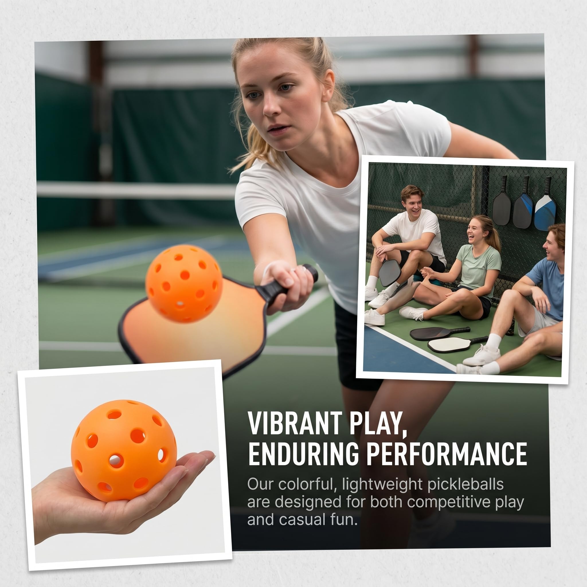 6 Pezzi di Pick Ball All'Aperto, Elastici E Resistenti, Palline da Picking A 40 Fori, Adatte per Competizioni, Allenamento, Sport all'Aria Aperta, Indoor.