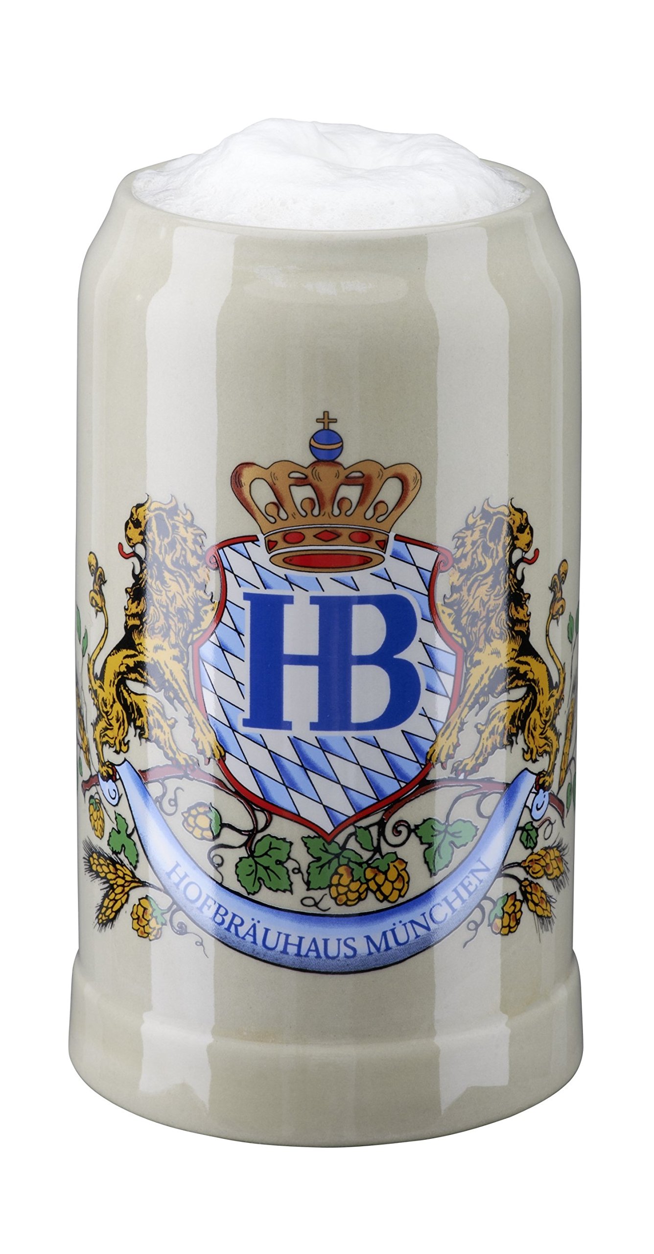 HB Hofbräuhaus München German Beer Mug Munich mug 1 liter King Werk KI 1000059