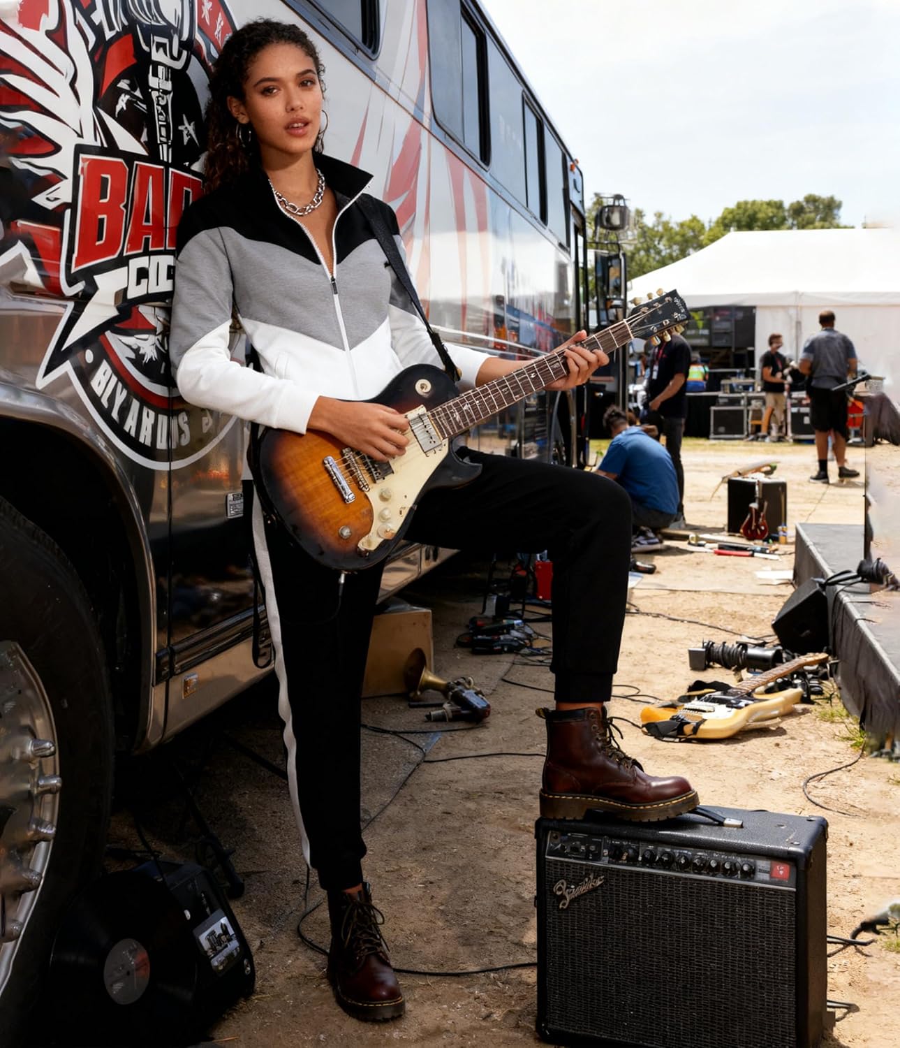 UOUA Women's 2 Piece Set Tracksuit Long Sleeve Zip Jacket & Jogger Pants Workout Lounge Casual Outfit Sweatsuits - Image 4