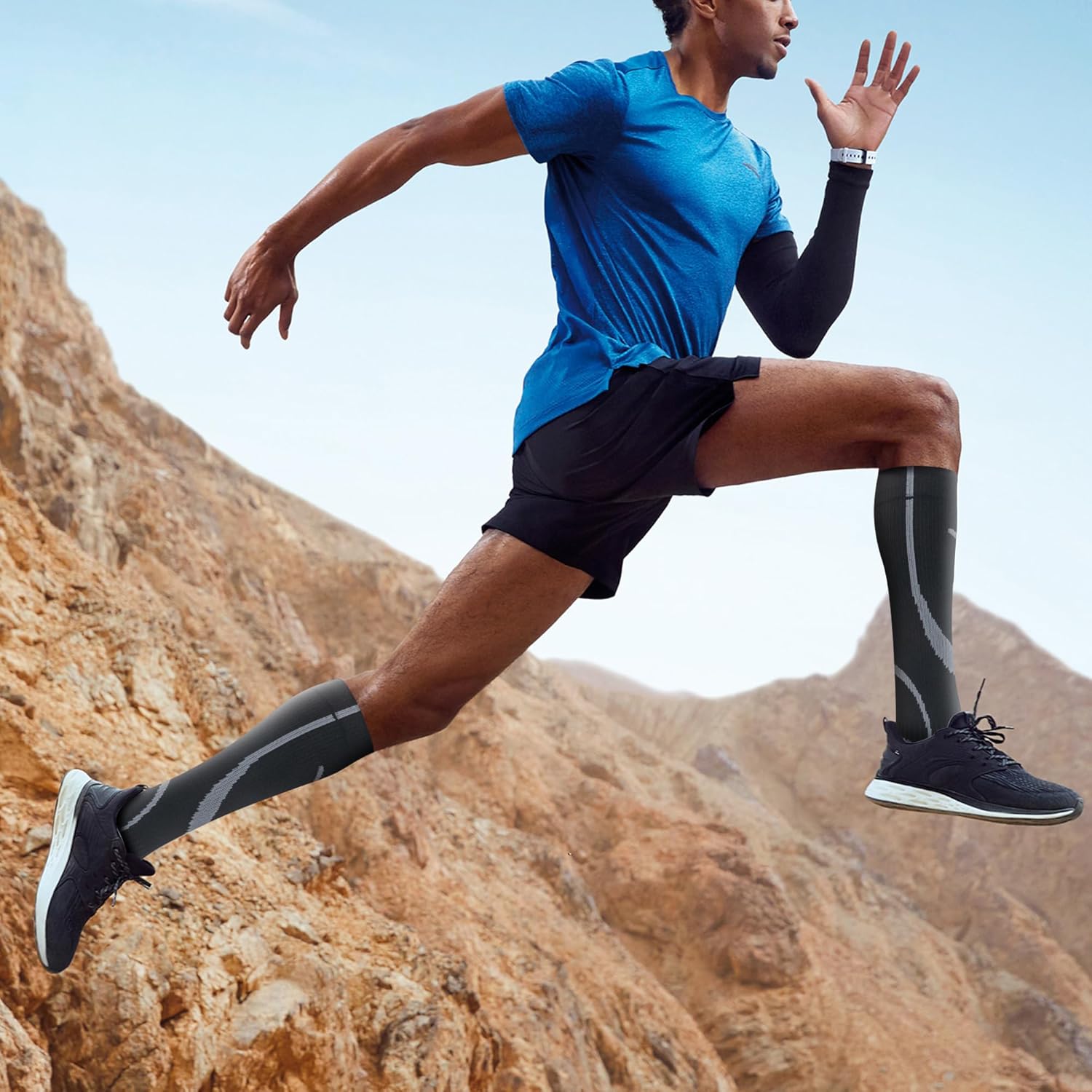 Compression Socks for Women Men Circulation Knee High 8 Pairs for Nurses, Running, Travel, Athletic - Image 5