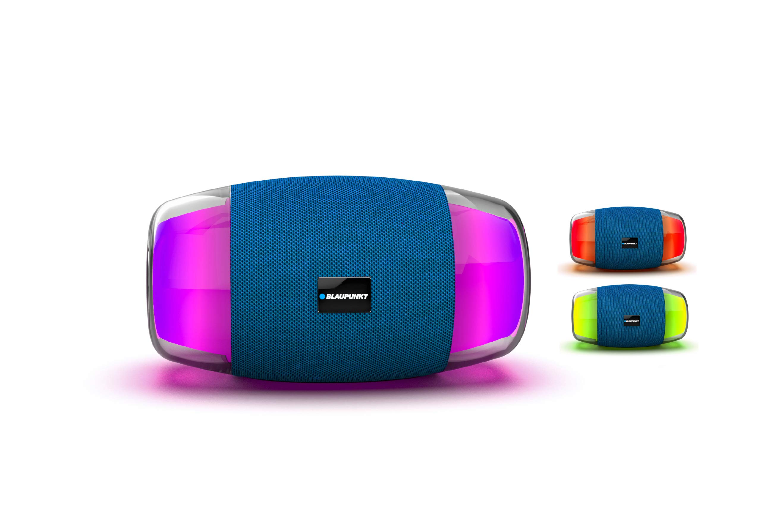 BLAUPUNKT - MP3915-591- Bluetooth Speaker - Enceinte LED - 14W - Transparent-Bleu