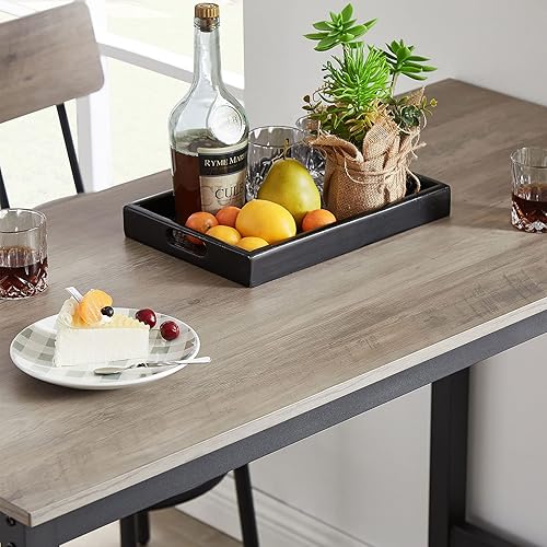 Miniatura 6 de GNIXUU Juego de mesa de bar y sillas para 4 5 piezas de mesa industrial de pub con altura de mostrador y 4 taburetes suaves de poliuretano con