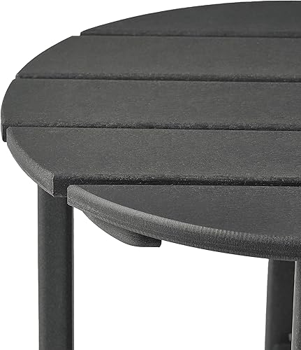 Vista 102 de WestinTrends Dylan Adirondack - Mesa auxiliar redonda para exteriores, color negro
