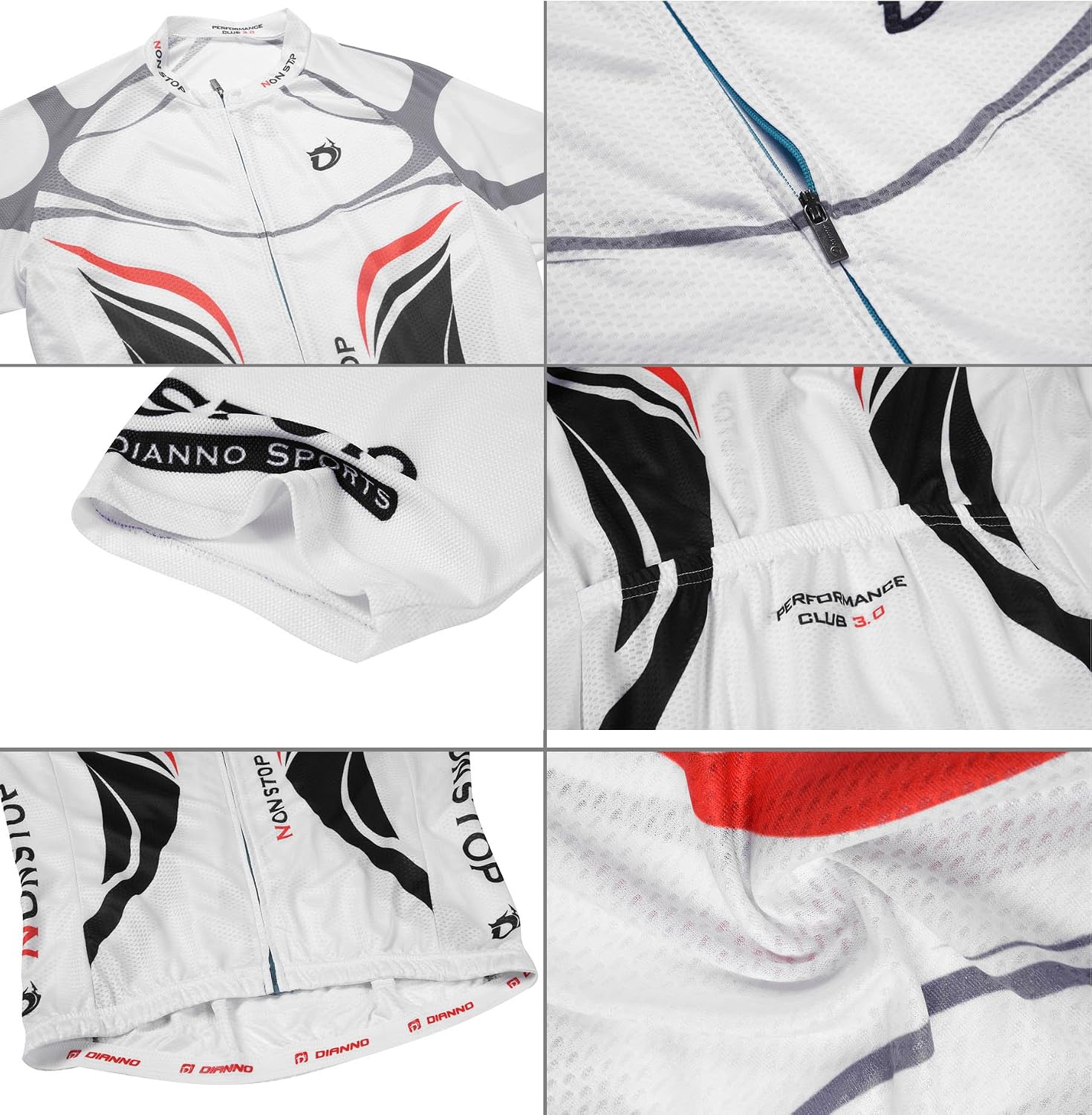 Dianno Nonstop Quality Cycling Set Jersey + bib Short.