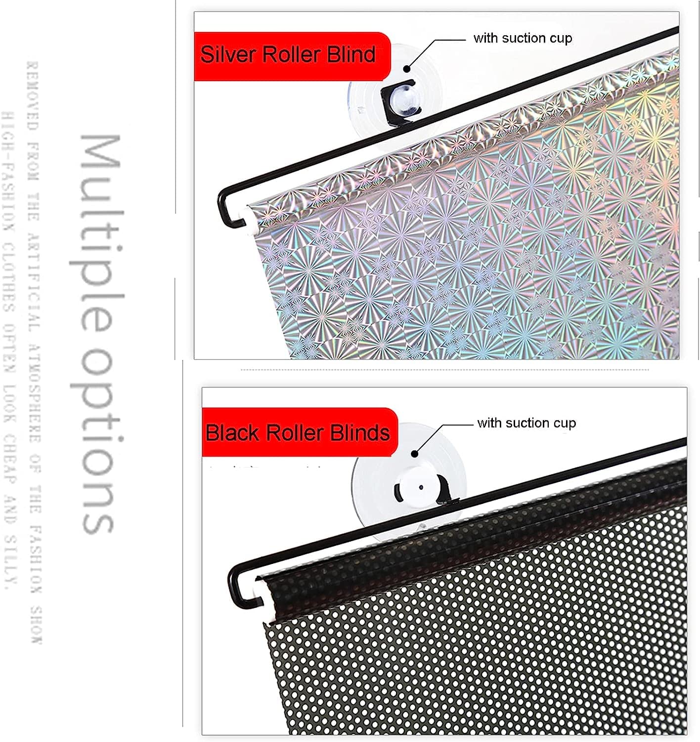 Store enrouleur occultant for fenêtre Store occultant à ventouse, pare-soleil rétractable sans trou for balcon, ventouse, isolation thermique, protection solaire, for voiture, chambre, bureau, cuisine