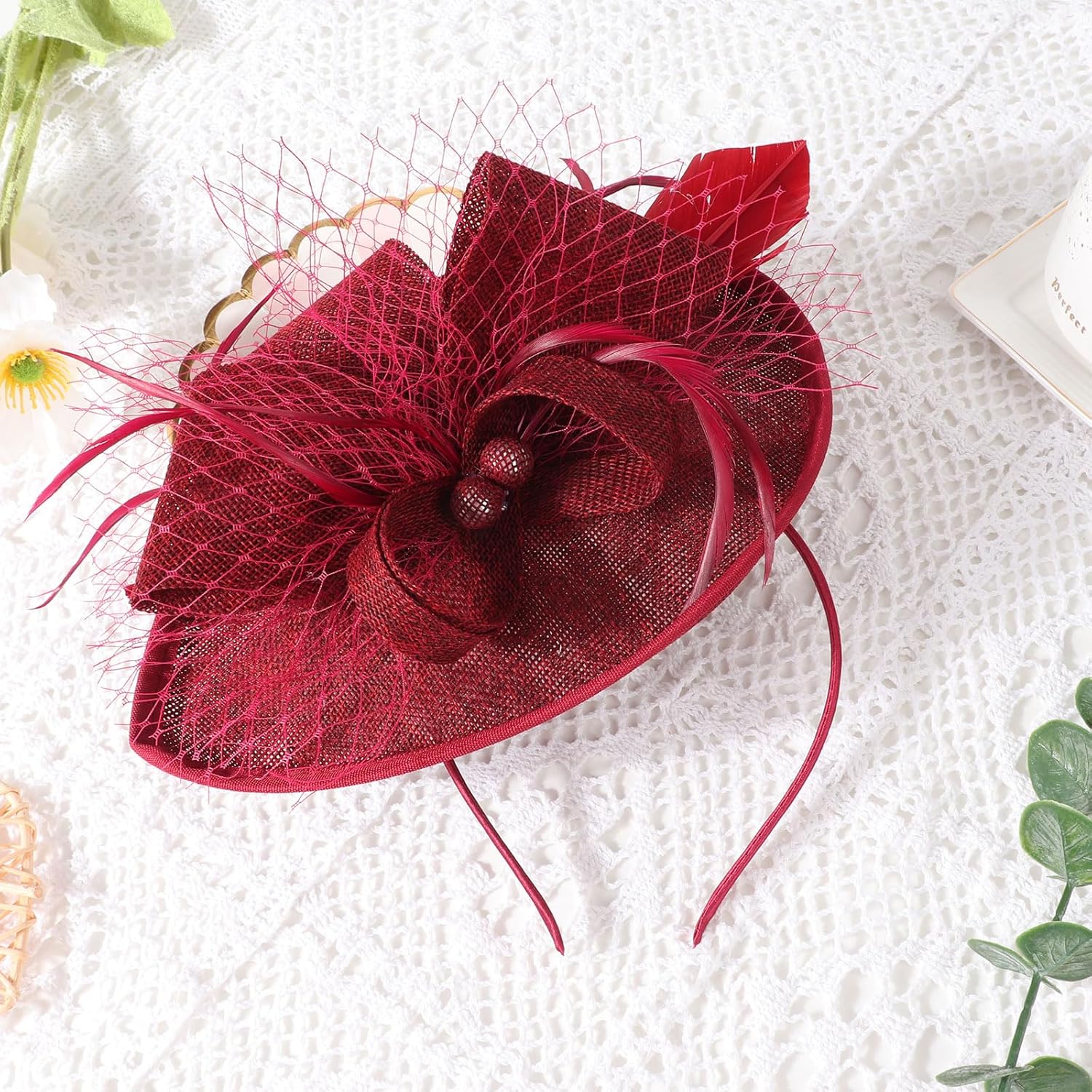 DRESHOW Fascinators Hats for Women Tea Party Hat Vintage Derby Pillbox Kentucky Hat Church Cocktail Headwear - Image 4