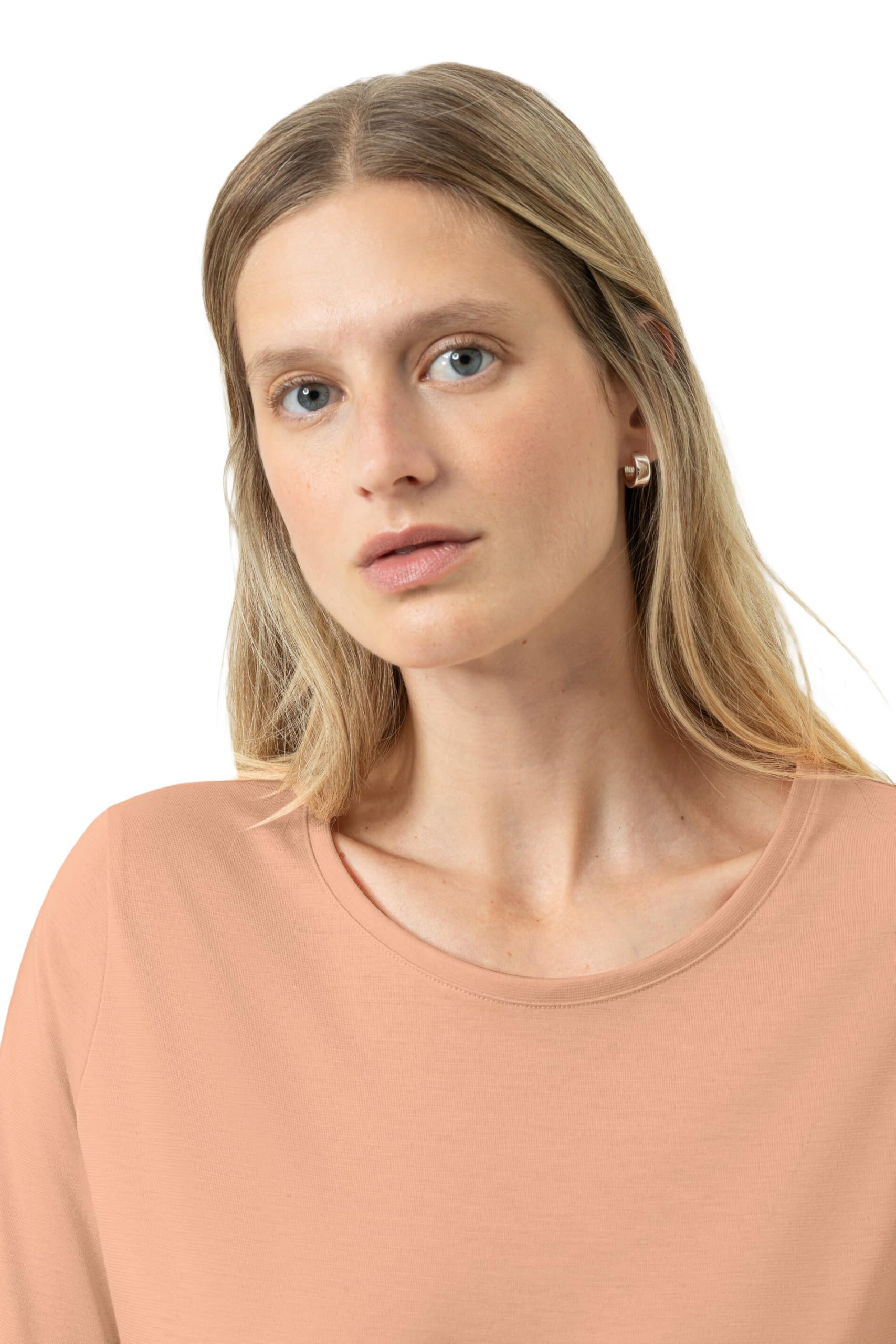 Mey Damen Anzug kurz: 2-teiliger Sommer-Pyjama, Legere Passform, Unifarbenes Shirt, Hose mit Allover-Print, Hautfreundlich und atmungsaktiv, Single-Jersey-Qualität, Serie Grapefruit Bliss