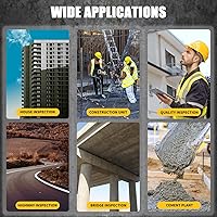 Vista 6 de Herramienta del medidor de prueba del resiliómetro del probador del martillo del rebote del concreto de Digitaces, probador de fuerza concreta OLED