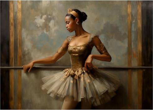 Black Ballerina Rice Papers, 11.5 x 16 inch 1 pc - Decoupage Artwork for Posters, Furniture & Crafts, Decoupage by CRAFT KREATIVELY