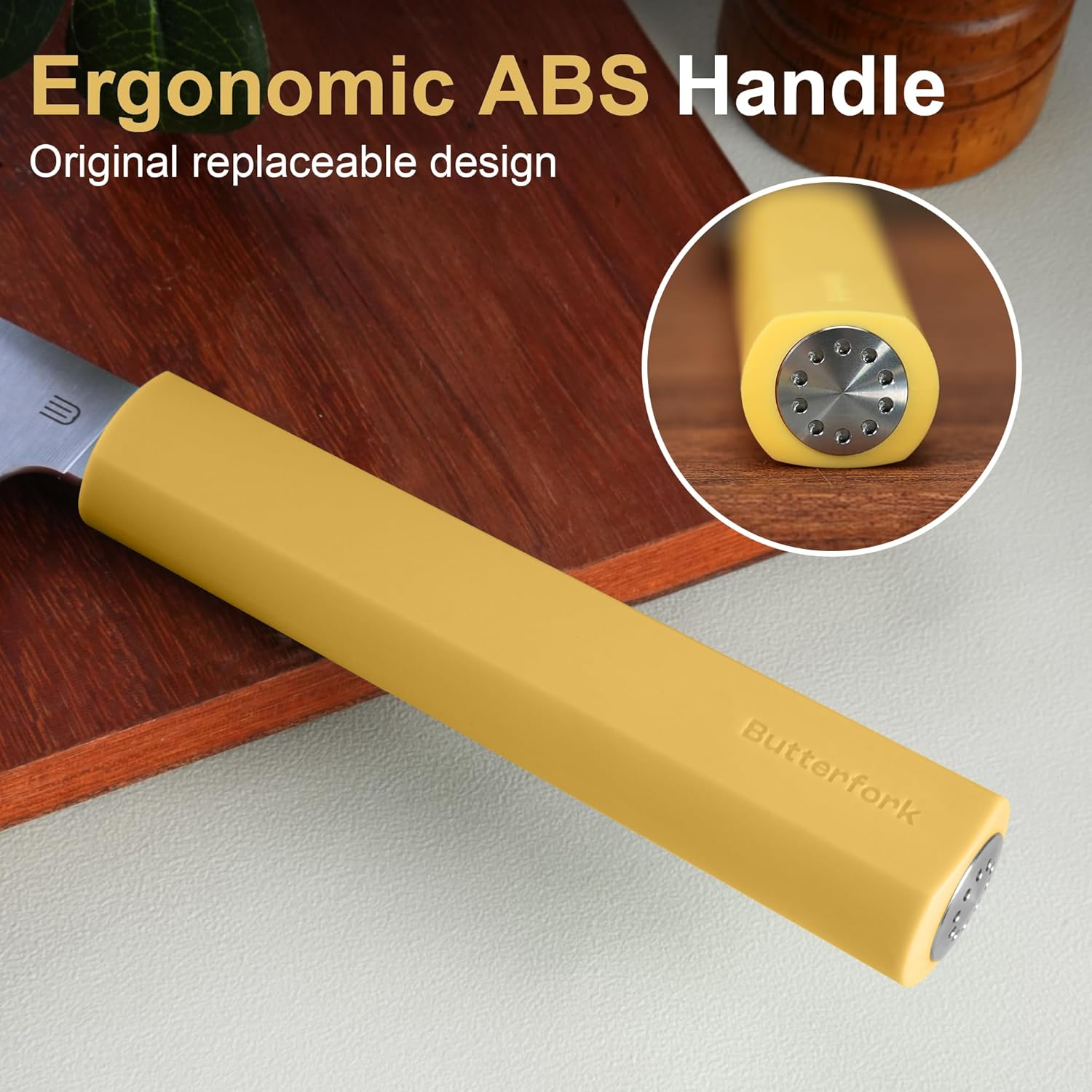 Butterfork 8 Inch Chef Knife, AR-RPM9 Steel & Ergonomic Handle Cooking Knife, Ultra Sharp Professional Kitchen Knife with Gift Box for Home Chefs - Image 4