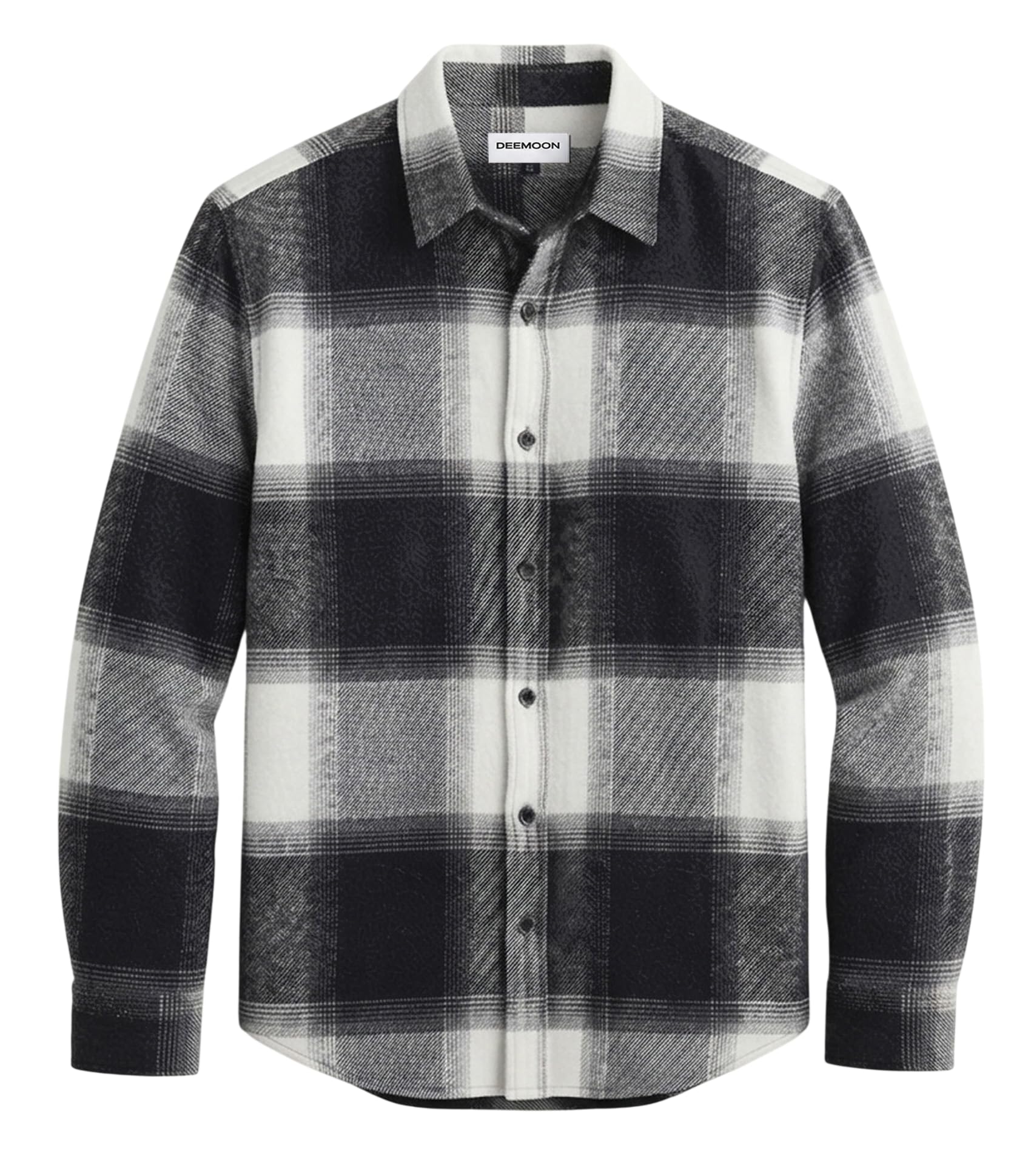 DEEMOON Men's Black Checkered Shirt - Image 1