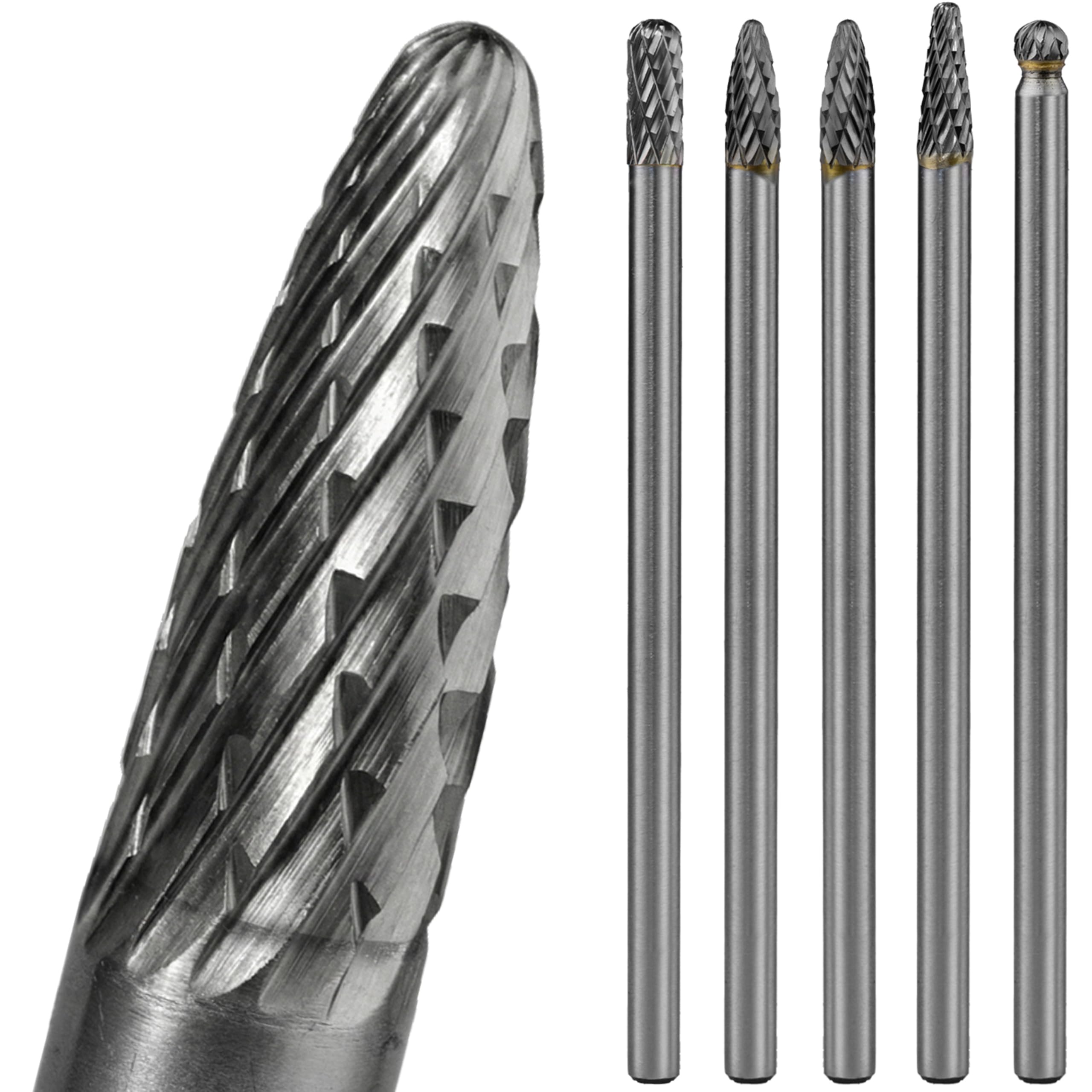 Carbide Burr Bits Set 5-Pc Long Shank 1/8" for Die Grinder Rotary — Amazon image 12