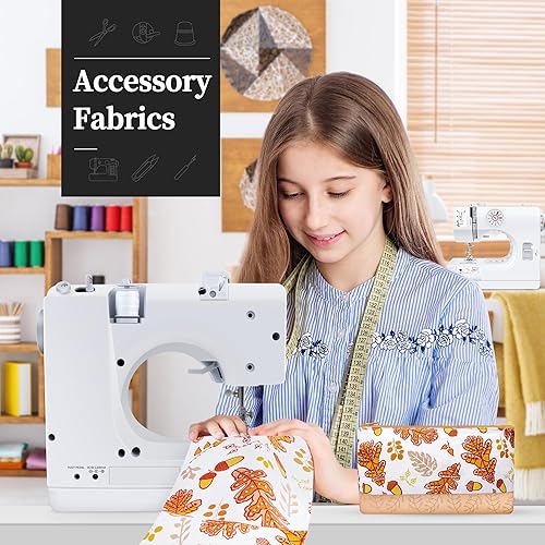 Miniatura 6 de KPCB - Máquina de coser para principiantes, 12 puntadas, versión de tira LED actualizada, máquina de coser eléctrica viene con pedal de pie,