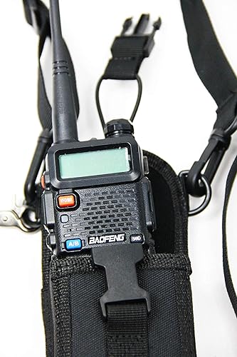 Miniatura 2 de X-FIRE® Correa de radio lavable bombero EMS portátil hombro de radio/soporte de cinturón de servicio con correa antideslizante y soporte de