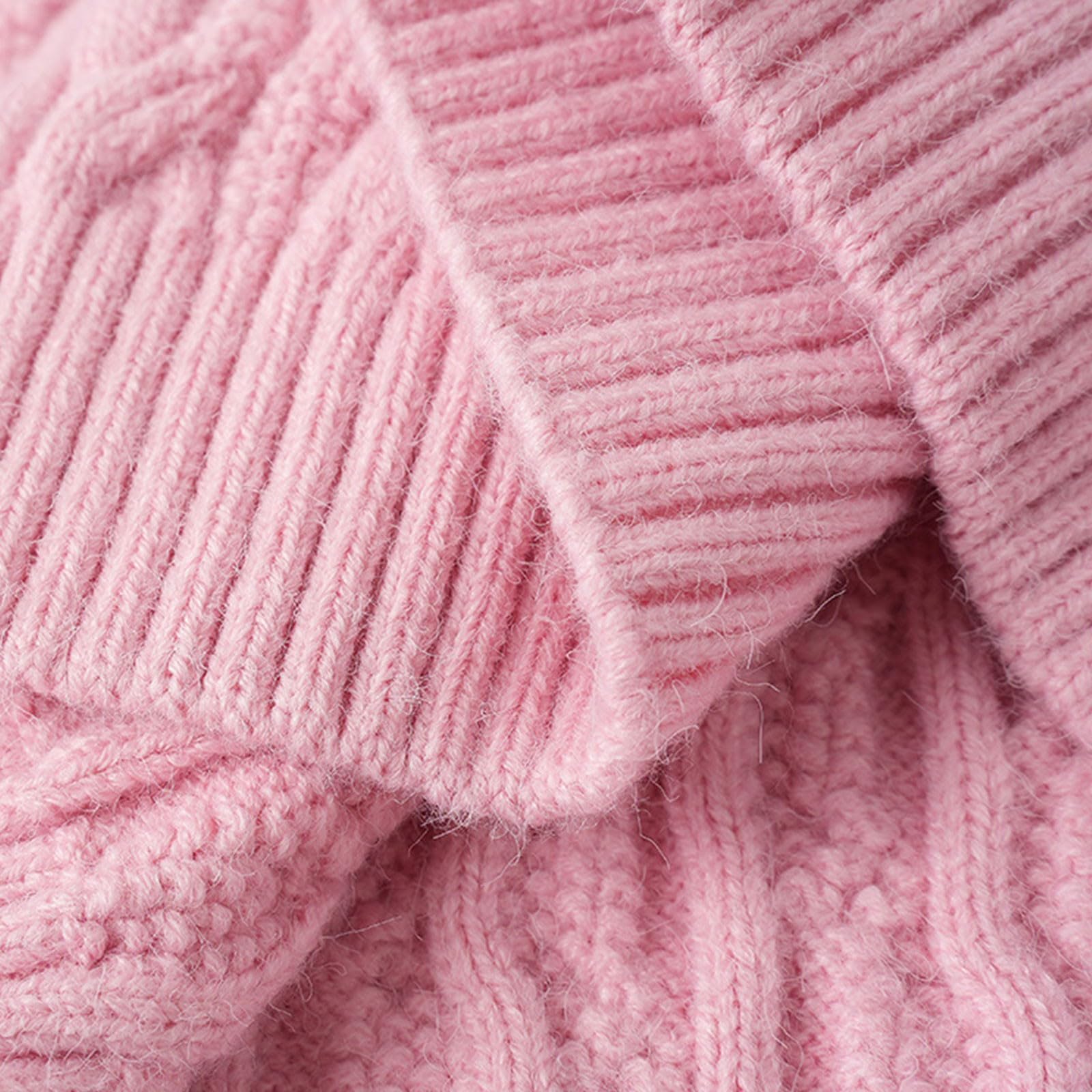 Jersey de punto para niña con cuello alto para escuela y guardería