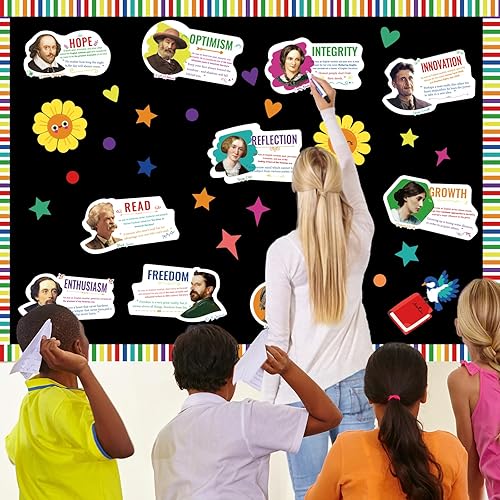 Vista 196 de Juego de decoración de invierno "Snow in Love with Jesus" (La nieve está enamorada de Jesús), con fondo, recortes y bordes de nieve para aula