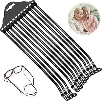 12 Catene Per Occhiali Antiscivolo - Lacci Regolabili Per Occhiali Da Sole E Vista - Foto 6