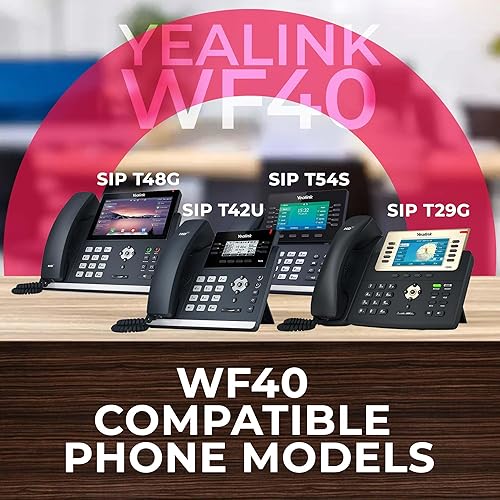 Miniatura 2 de Yealink - Adaptador WiFi WF40 Dongle USB para teléfonos VoIP modelos compatibles - T46U, T48U, T41S, T42S, T46S, T48S, T52S, T54S, T42U, T43U, T27G,