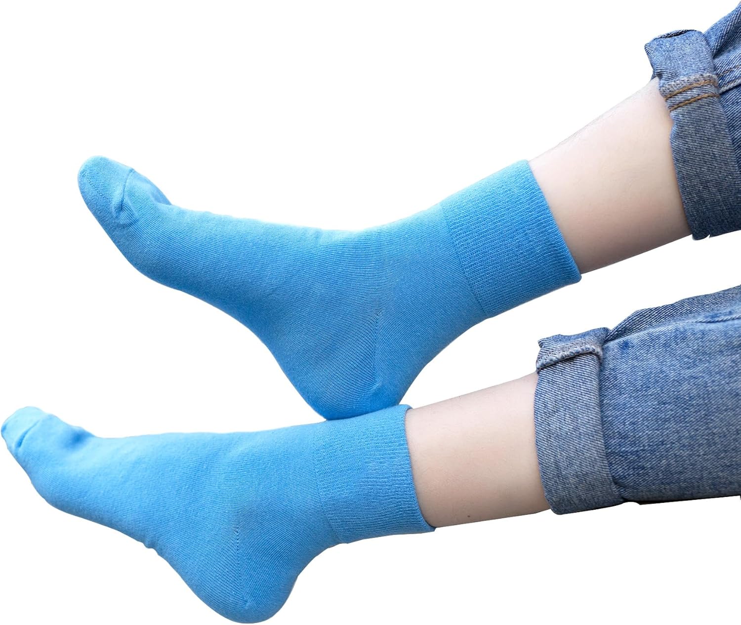 HUGSWEET Soft Comfy Cotton Breathable Socks for Women above Ankle Mini Crew Bootie Socks Gifts for Women 5-10 Pairs - Image 4