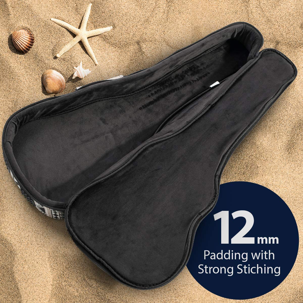 Hola. Heavy Duty para ukelele de concierto con 15 mm acolchado