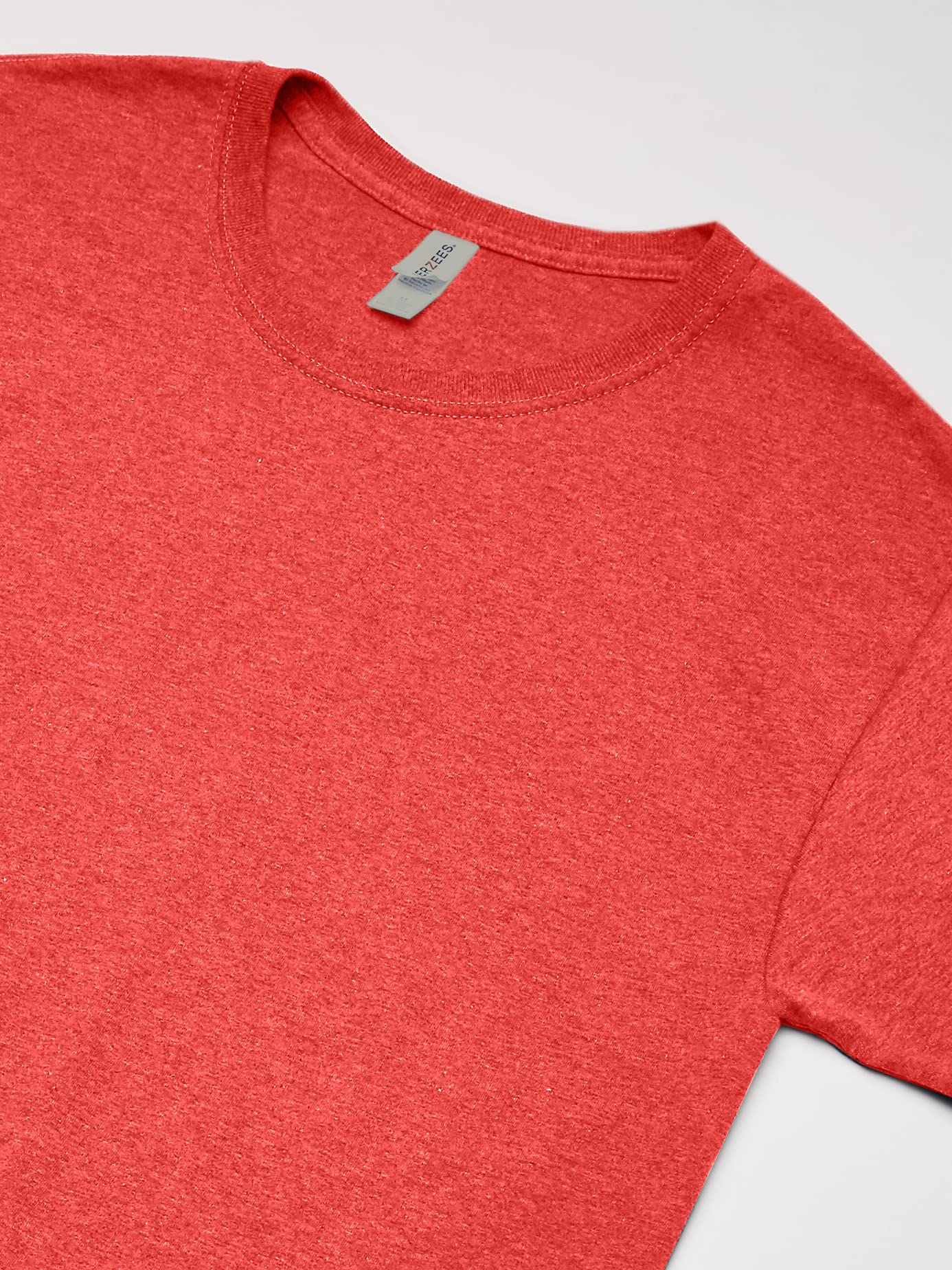 Jerzees Men's Tri-Blend 2 Pack T-Shirt, Fiery Red Heather, X-Large