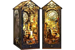 DIY Miniature Book Nook Kit - Detective Agency Bookend Shelf Decor