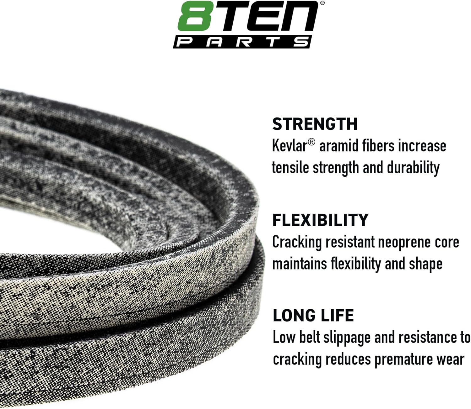 8TEN Belt with Kevlar for Cub Cadet Z-Force L60 954-05015 Toro Titan ZX4800 117-7325 Exmark Lazer Z CT 103-9273 162 x 5/8