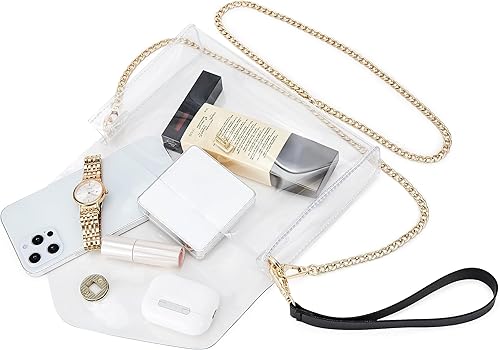 Miniatura 4 de COZYOFFI Bolso transparente aprobado para estadios bolsa cruzada transparente para eventos deportivos de conciertos, bolsas pequeñas transparentes