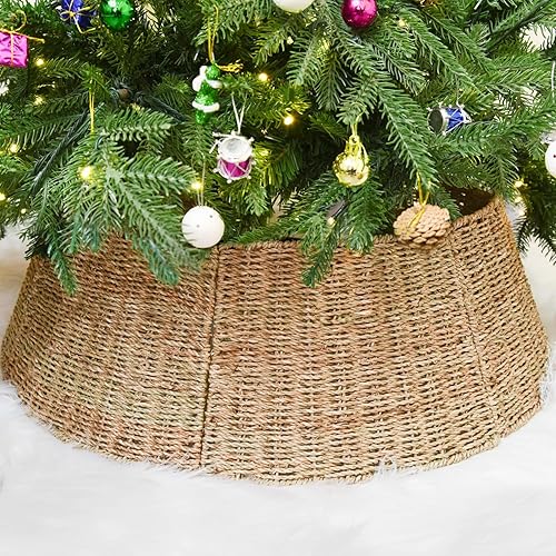Miniatura 7 de Rocinha - Collar de ratán para árbol de Navidad, tejido a mano, para decoración de árbol de Navidad, decoración de árbol de Navidad, fácil de