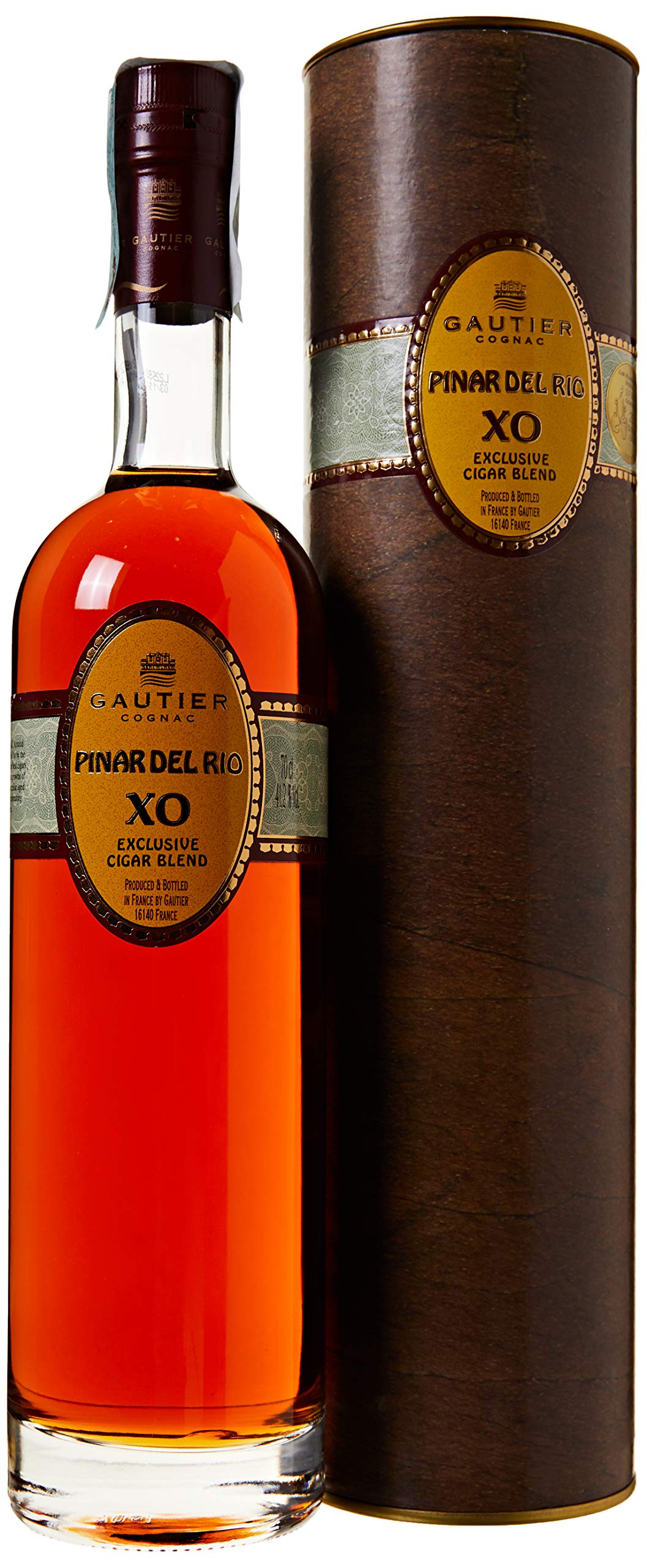 Gautier Cognac XO PINAR DEL RIO Exclusive Cigar Blend 41,2% Vol. 0,7l in Giftbox