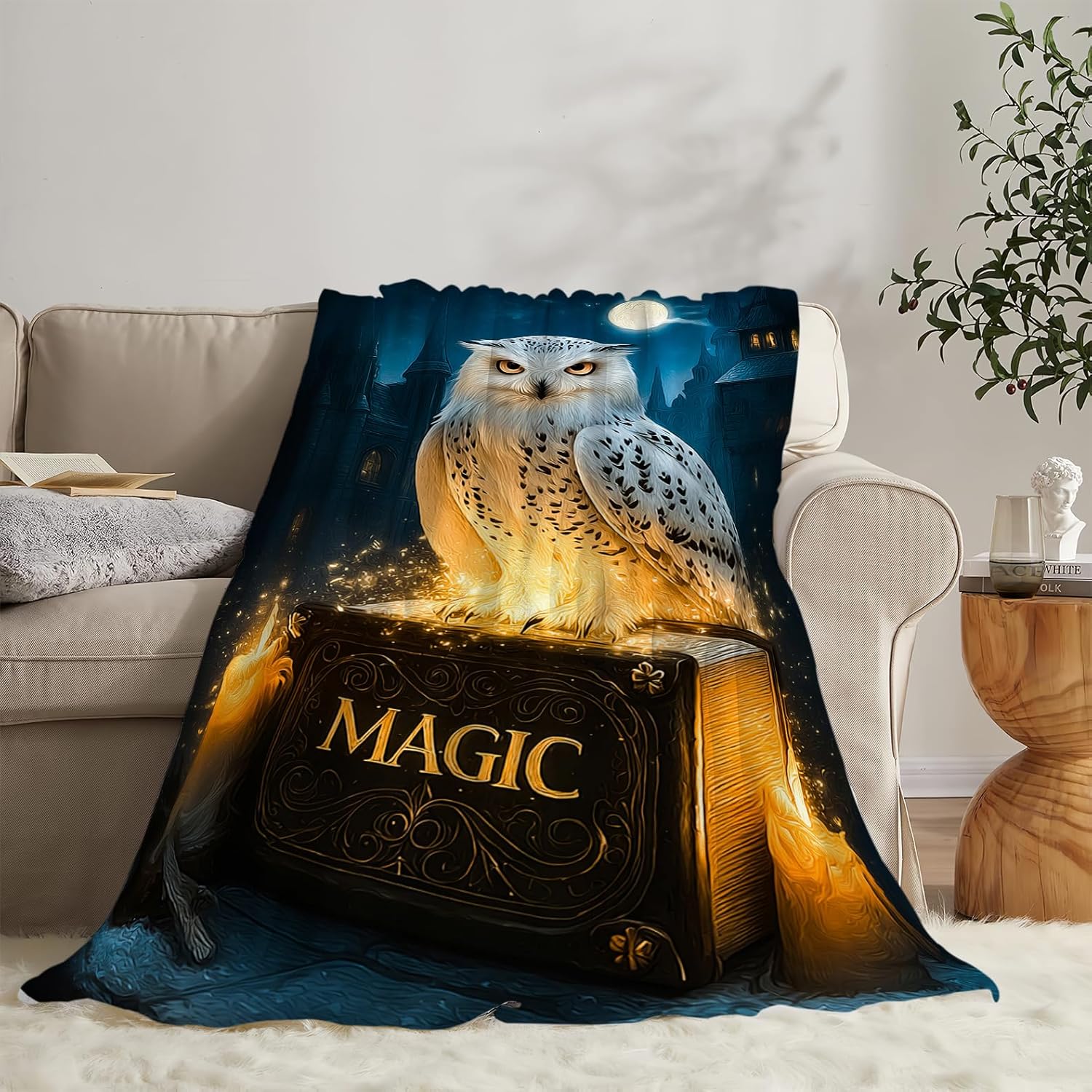 Owl Blanket Cute Owl Throw Blanket Magical Soft Cozy Fleece Fuzzy Stuff Plush Flannel Gifts for Girls Women Boys Kids Adults 40''x50'' - Image 6