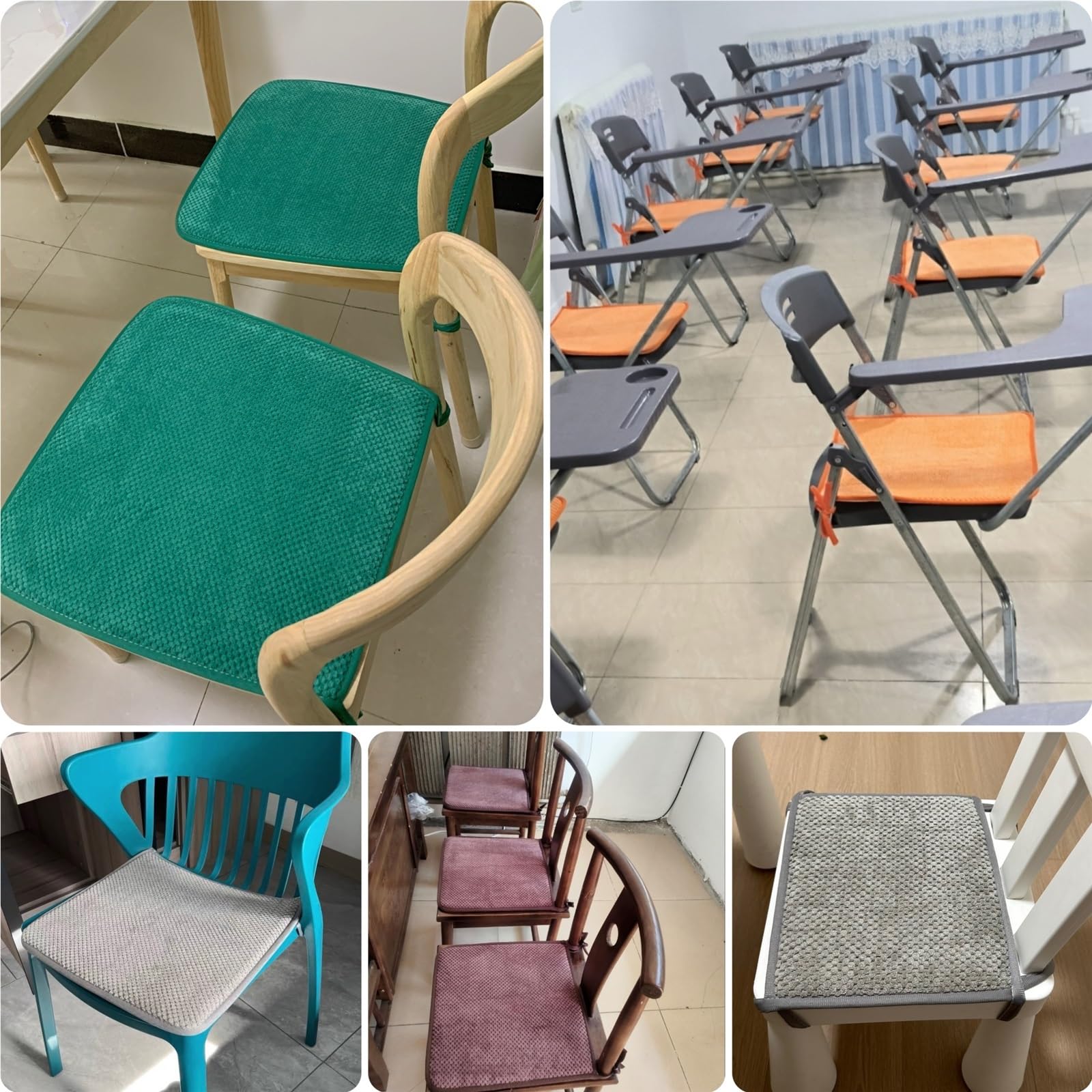 uyeoco Set di 4/2/1 Cuscini Rotondi per Sedie Cucina, 40x40