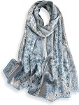 PoeticEHome 100% Mulberry Silk Long Scarf - Women's Large Oblong Shawl for Head, Neck, and Hair Wrap, with Gift Packaging