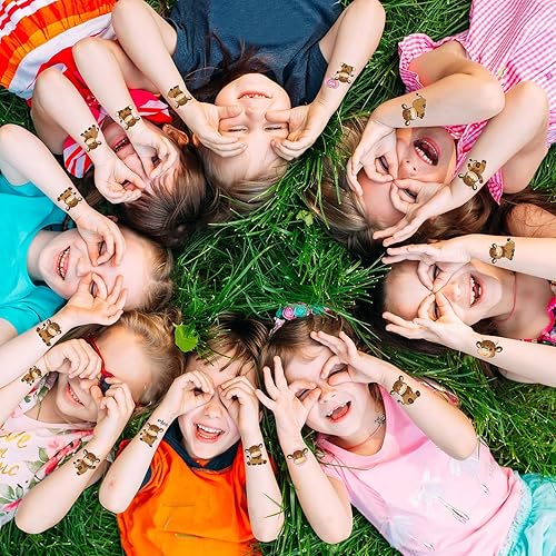 Miniatura 6 de 504 tatuajes temporales de vaca de las tierras altas, suministros de fiesta temática de cumpleaños, regalos de decoración, calcomanías bonitas,