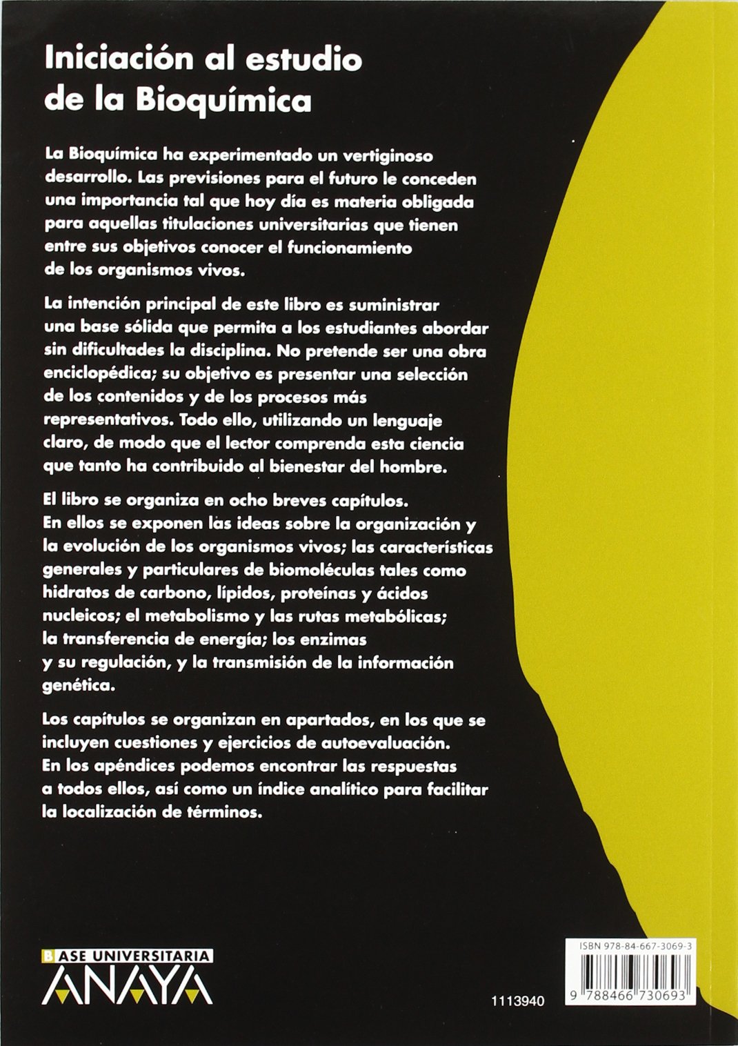 Iniciación al estudio de la Bioquímica.