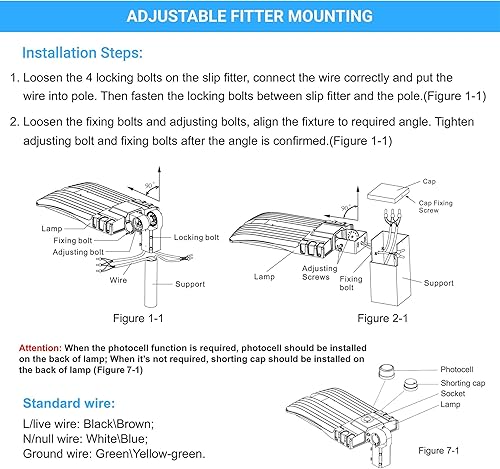 Vista 76 de ledmo Luz LED de estacionamiento de 300 W, 36000 lúmenes, 5000 K, ajustable, ajuste deslizante, iluminación de seguridad con fotocélula