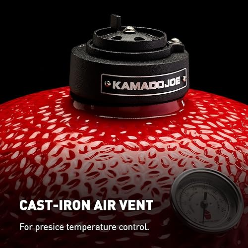 Miniatura 4 de Kamado Joe Jr KJ13RH - Parrilla de carbón, 18 pulgadas, Rojo (Blaze Red)