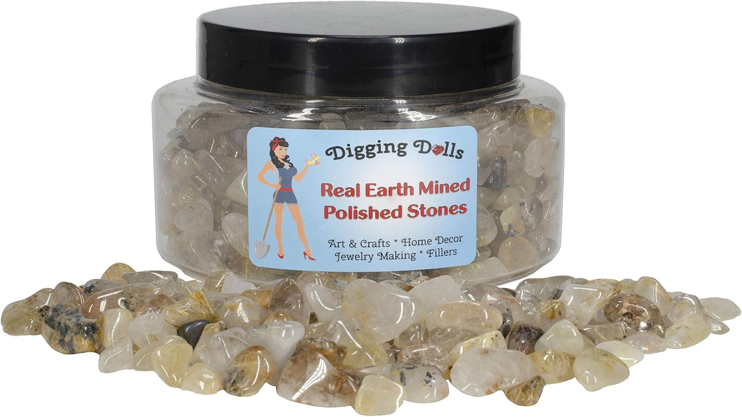 1 Gift Jar (Around 2 lbs) of Tumbled Red Aventurine Stones w/Stone Information Card - Small - 'A' Grade - from Brazil