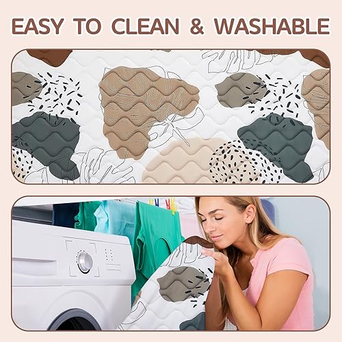 Miniatura 6 de Tapete de juego para bebés, tapete grueso de espuma suave de 50 x 50 pulgadas para corralito y suelo, tapete de juego antideslizante e impermeable