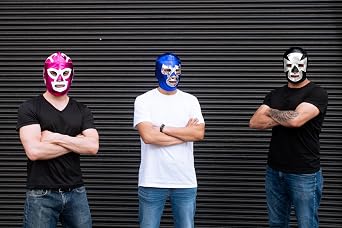 THREE MASK | Pro-Quality Wrestling Masks | Authentic Lucha Libre Costume - Adult Size | Mascaras de Luchador Made in Mexico