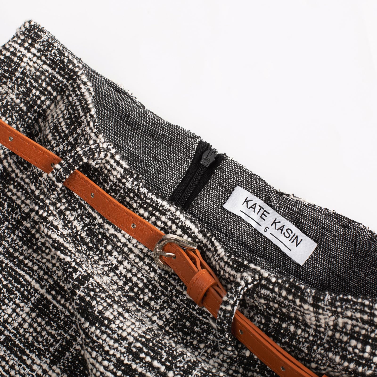 Kate Kasin Gonna a matita da donna elastica a vita alta avvolgente anteriore al ginocchio gonna aderente controllo pancia | Elegante gonna formale con cintura, cerniera posteriore, vestibilità aderente, abbigliamento casual da lavoro, ufficio