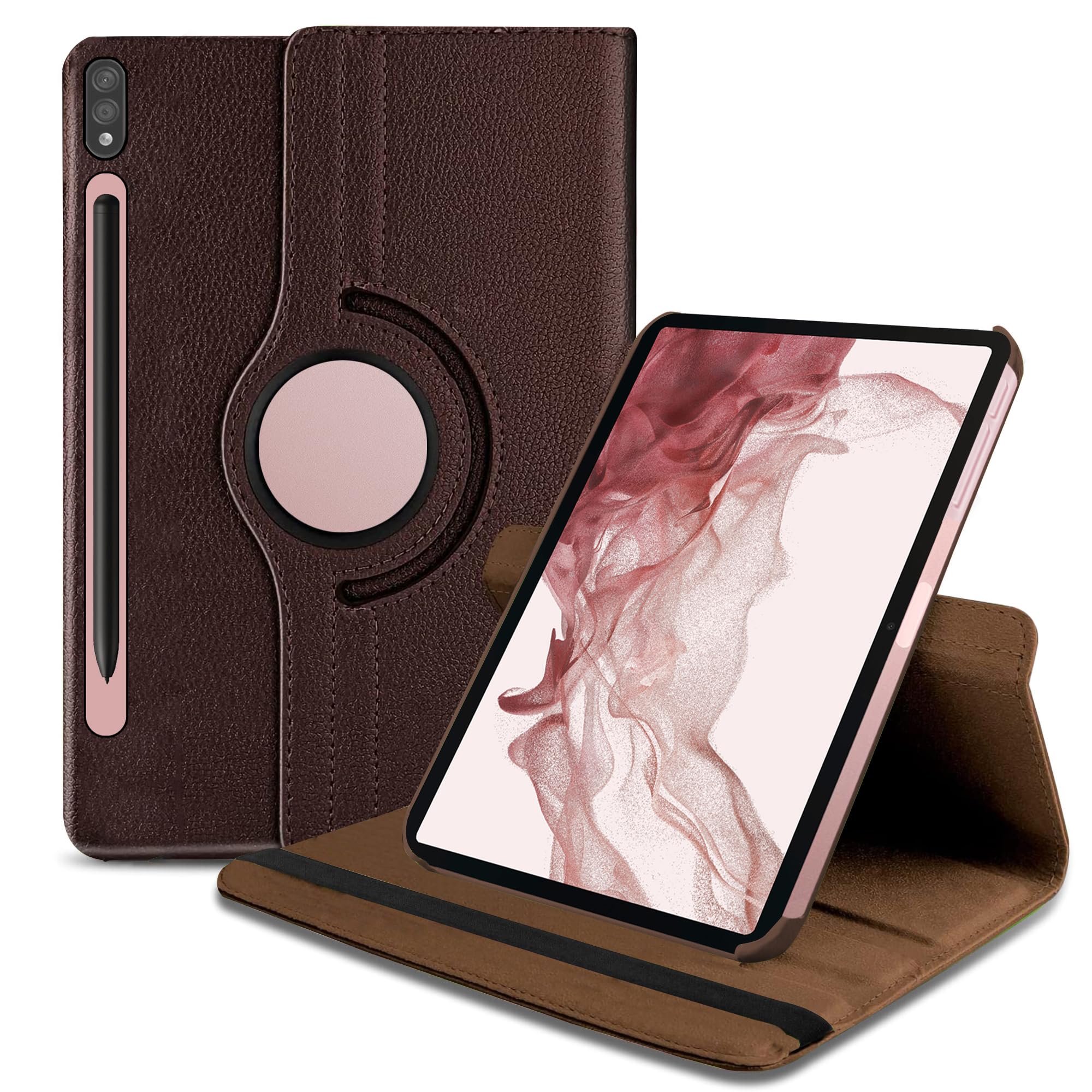 TGK Rotating Cover for Samsung Galaxy Tab S8+ 12.4 inch Leather Flip Case Cover Brown (B0BJ2XJGJR) Amazon Price History, Amazon Price Tracker
