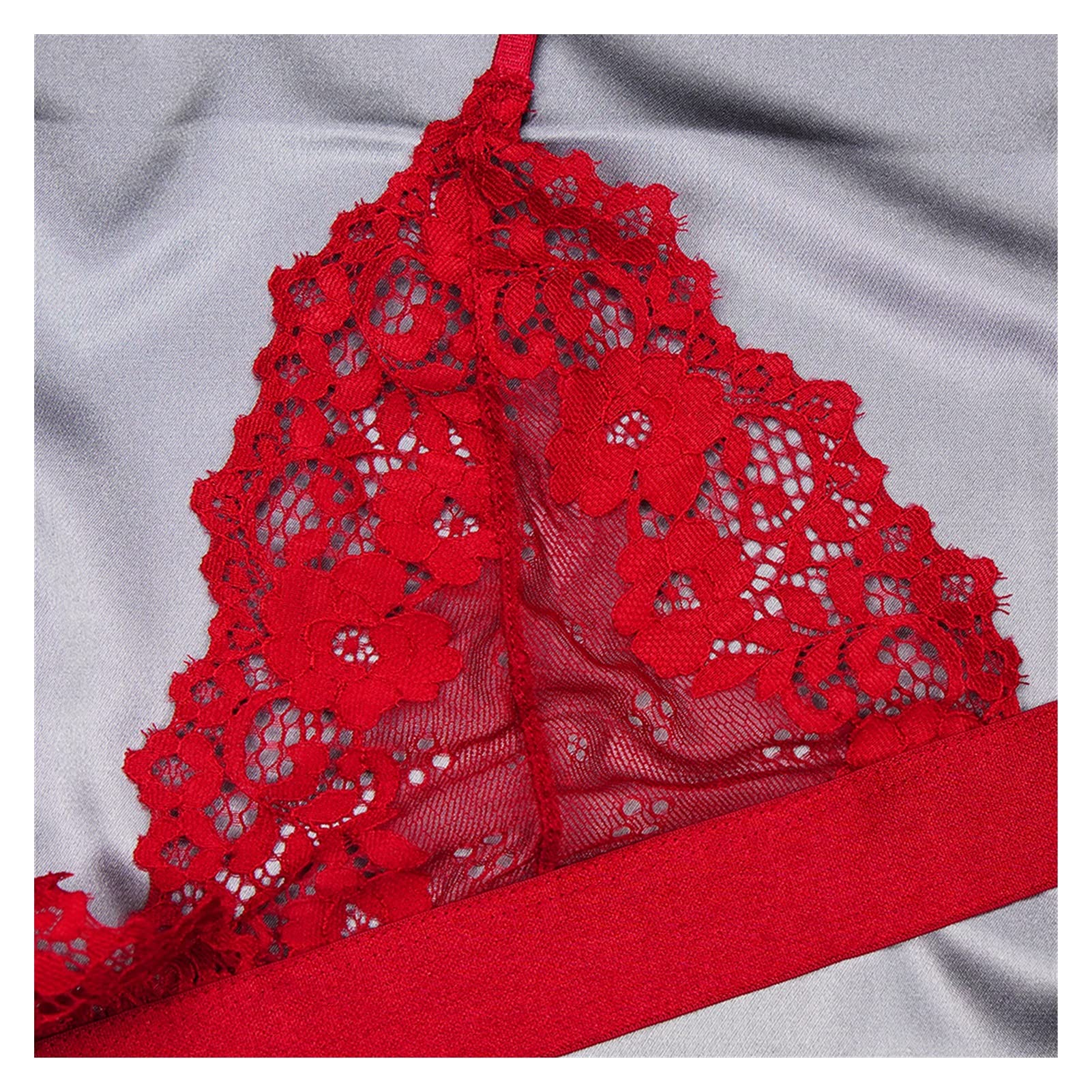 Frauen ultradünne Tasse Mesh Spitze Unterwäsche Set transparente BHS Schönheit zurück Hohlstickerei BH & Kurz-Sets