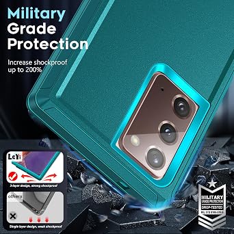 LeYi for Note-20 Case: Not Fit Ultra, 3 in 1 Full Body Protect, Teal