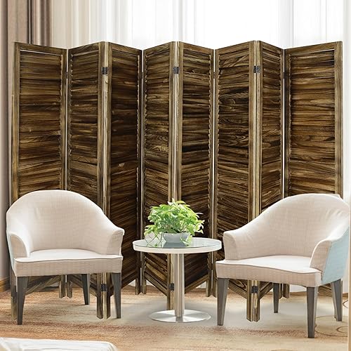 Miniatura 8 de Babion Divisores de habitación de 8 paneles, separadores de habitación de madera, separadores de habitación portátiles y pantallas de privacidad